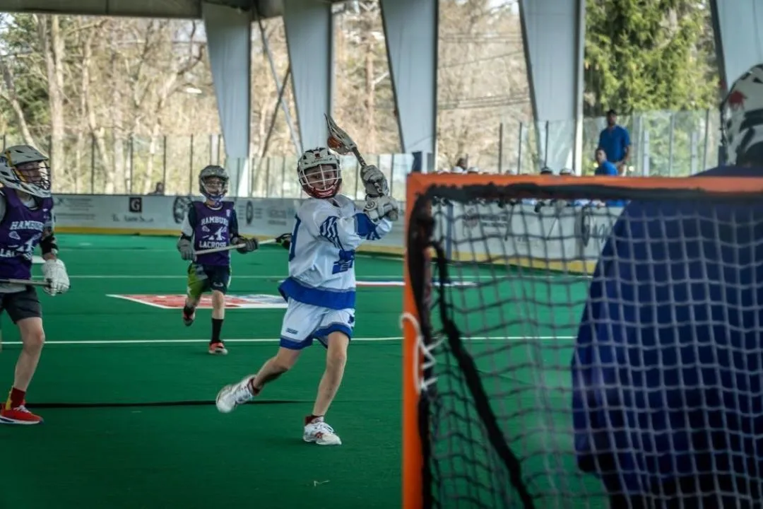Box lacrosse player