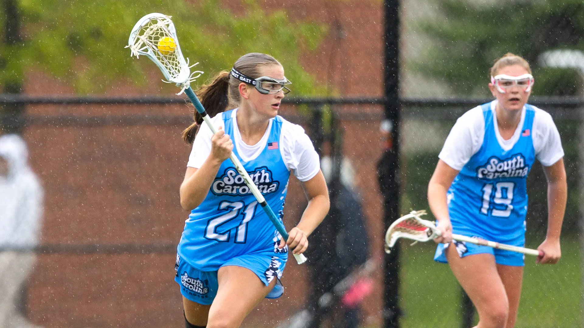 South Carolina girls lacrosse players in action at USA Lacrosse Women's National Tournament