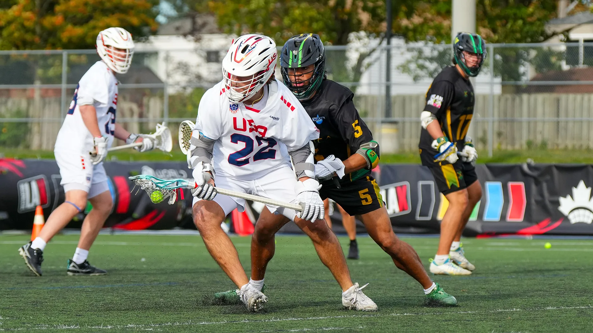 Joey Spallina with the ball against Jamaica
