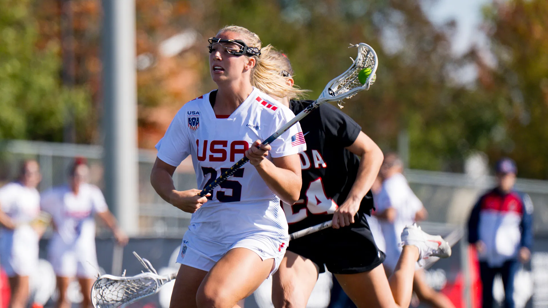 Madison Taylor looks to pass the ball against Canada during the PALA Sixes Championship