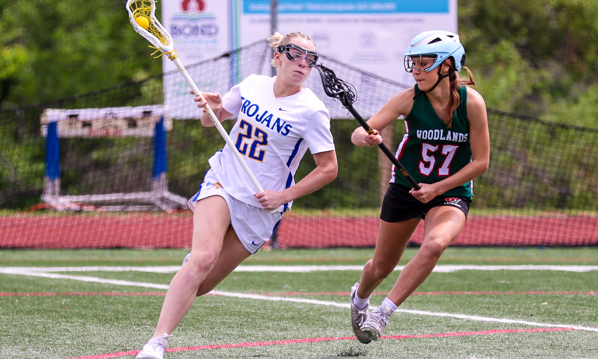 Anderson (Texas) girls' lacrosse standout Chloe Page in action against Woodlands