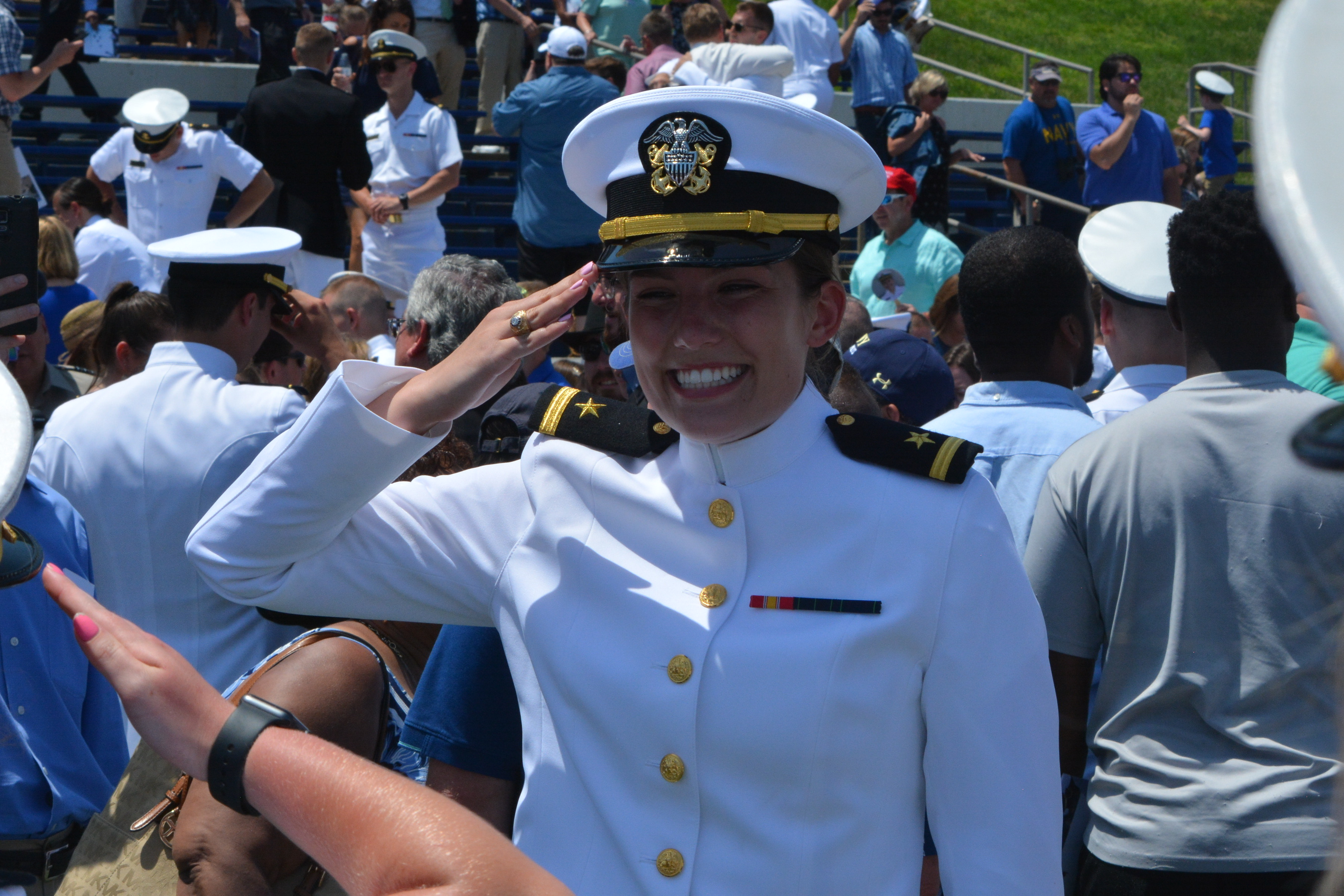 Ingrid Boyum at graduation from the U.S. Naval Academy