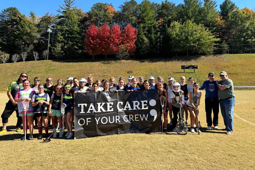 Asheville Empire Lacrosse group receiving donations