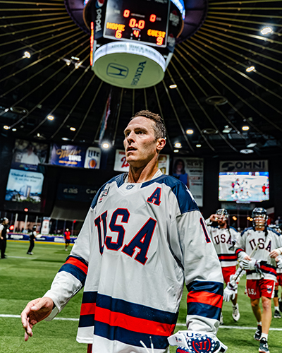 Joel White at the 2024 World Lacrosse Box Championships in Utica, N.Y.