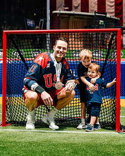 Joel White at the 2024 World Lacrosse Box Championships in Utica, N.Y.