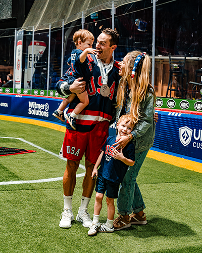 Joel White at the 2024 World Lacrosse Box Championships in Utica, N.Y.