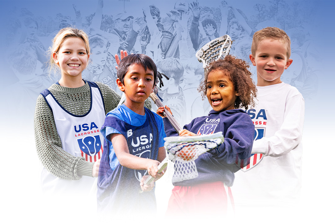 Young players at USA Lacrosse clinics