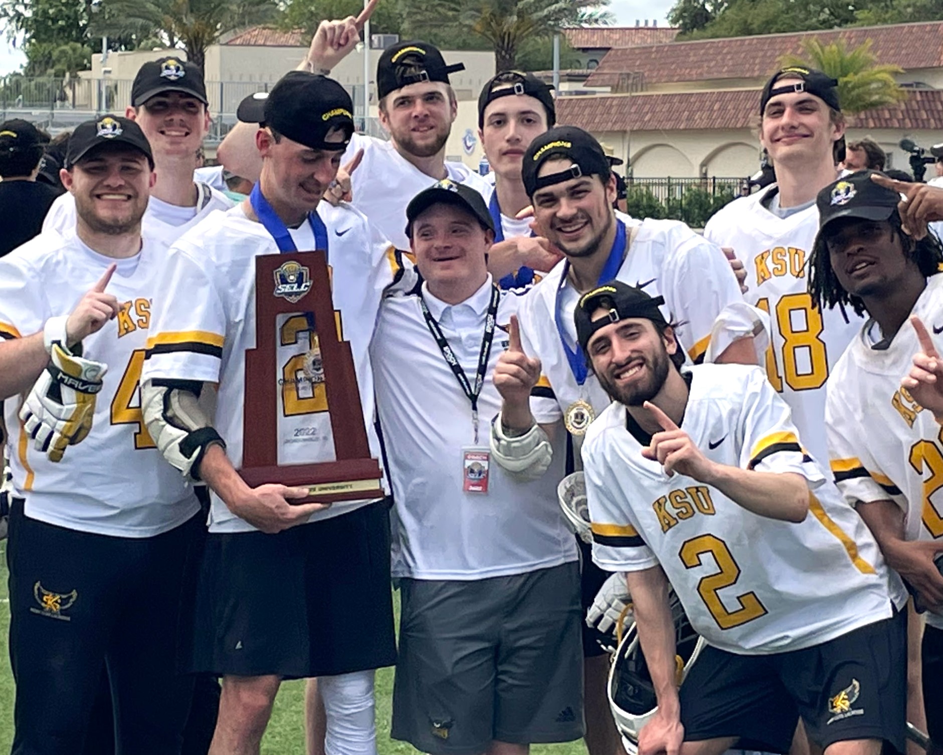 Kennesaw lacrosse celebrates a league championship