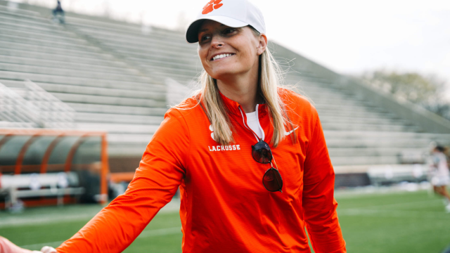 Allison Kwolek is the head women's lacrosse coach at Clemson.