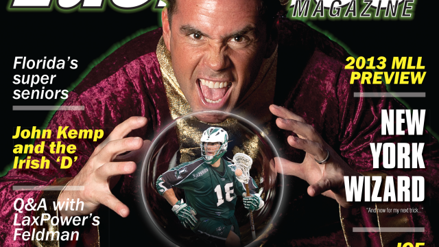 Joe Spallina on the May 2013 cover of Lacrosse Magazine.