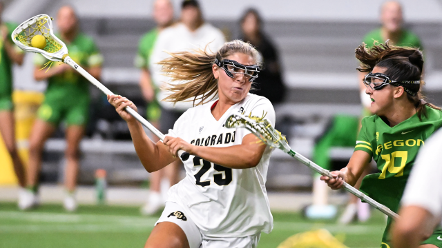 Colorado All-American Madeline Pisani in action against Oregon