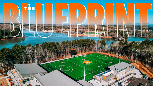 Aerial view of Clemson's new women's lacrosse stadium and facilities