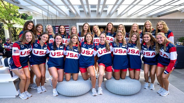 The 2024 U.S. Women's U20 National Team takes a team photo during its final training camp in Northern California.