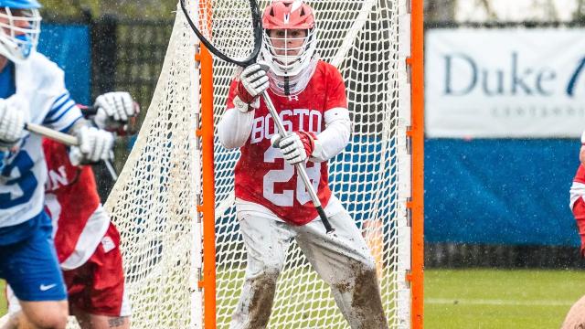 Boston U goalie Will Barnes