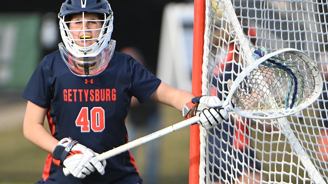 Gillian Cortese made eight saves against TCNJ.