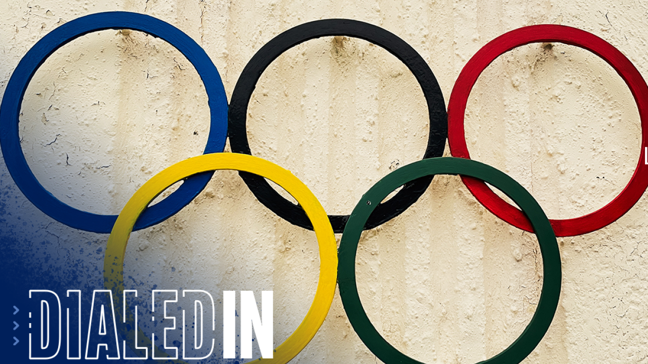 The Olympic rings.