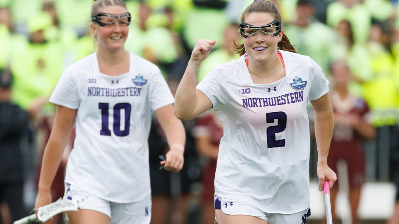 Dylan Amonte (left) and Erin Coykendall (right) return in 2024 as Northwestern looks to defend its national title.