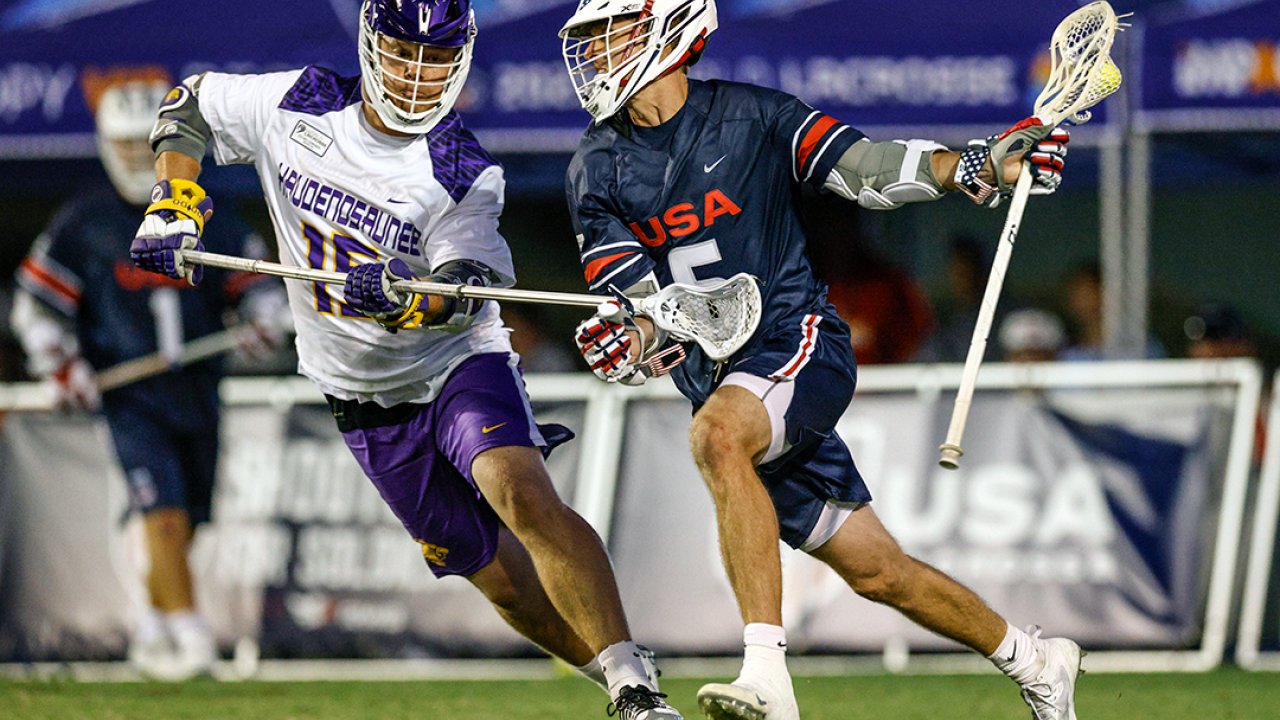 Kieran McArdle had three goals and two assists — all in the second half — to spark the U.S. offense in a 9-7 win over the Haudenosaunee.