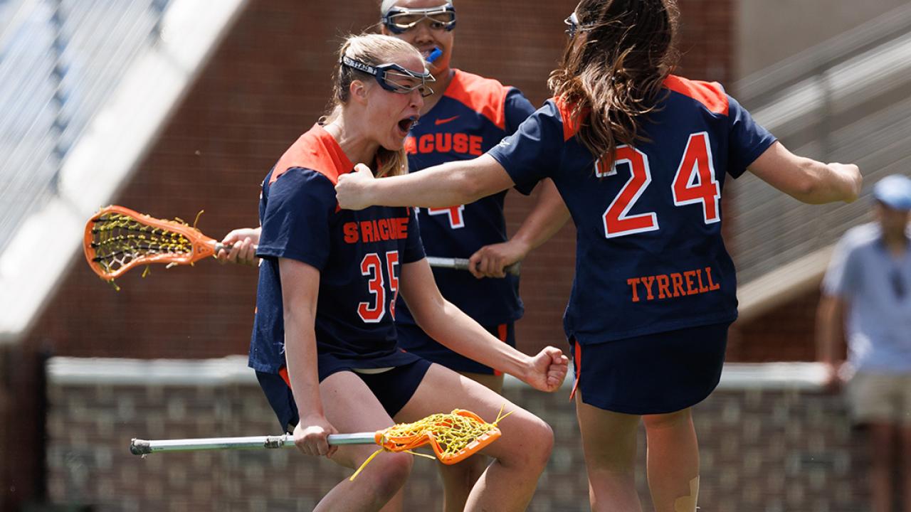 Savannah Sweitzer (No. 35) and Syracuse remain as the top overall seed in our latest NCAA tournament projection.