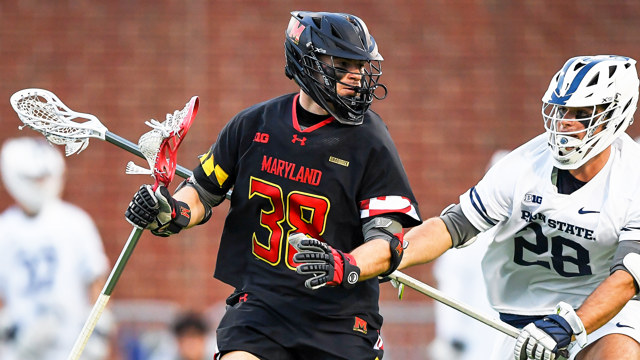 Maryland midfielder Ryan Siracusa in action at Penn State earlier this season