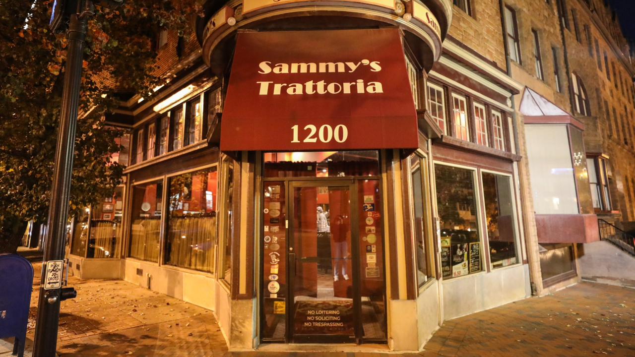 An outside look at Sammy's Trattoria in Baltimore.