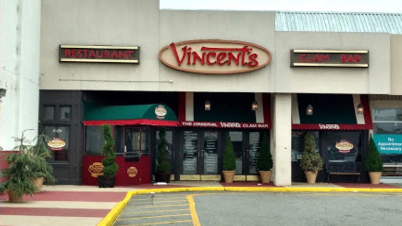 An outside look at Vincent's Clam Bar in Carle Place, N.Y.