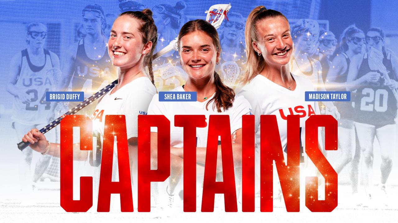 U.S. Women's U20 National Team captains Brigid Duffy, Shea Baker and Madison Taylor