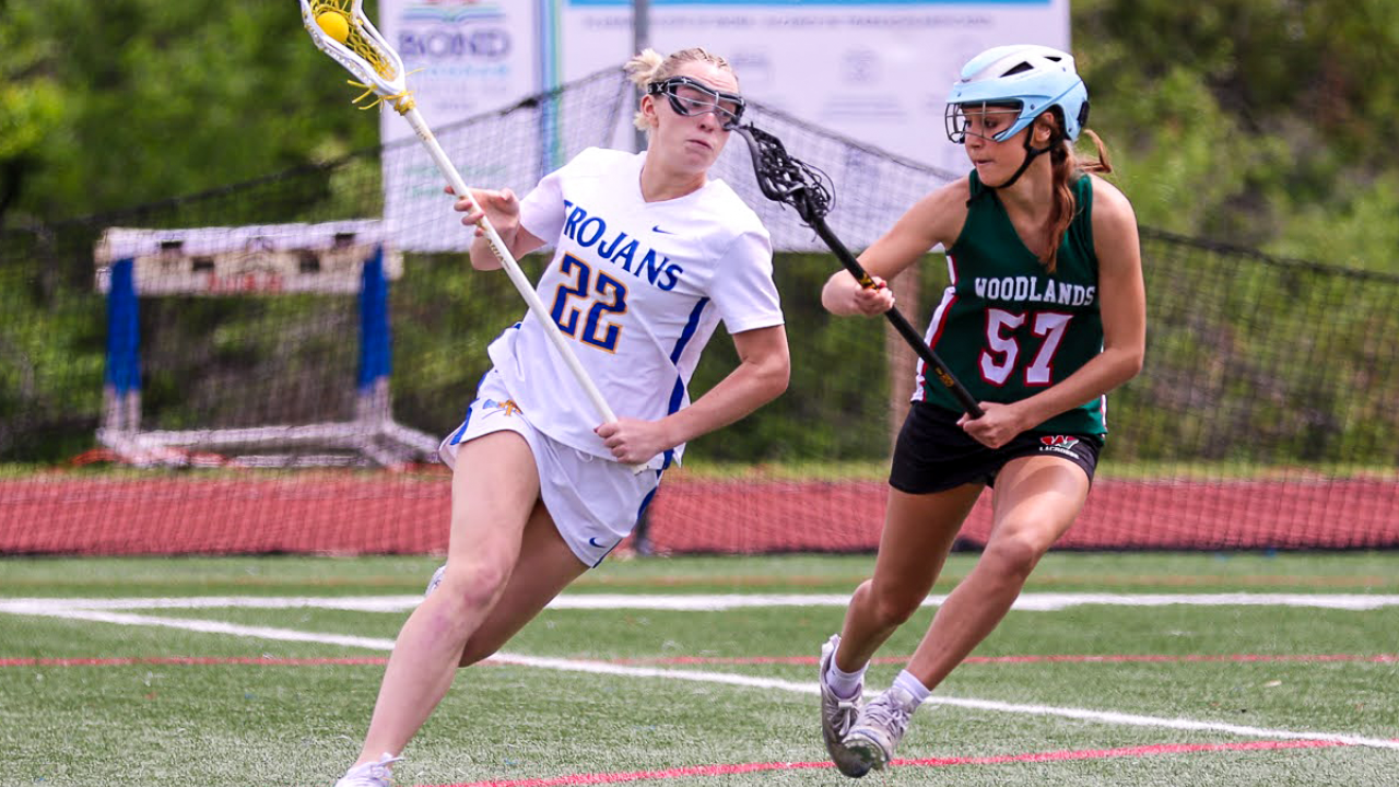 Anderson (Texas) girls' lacrosse standout Chloe Page in action against Woodlands