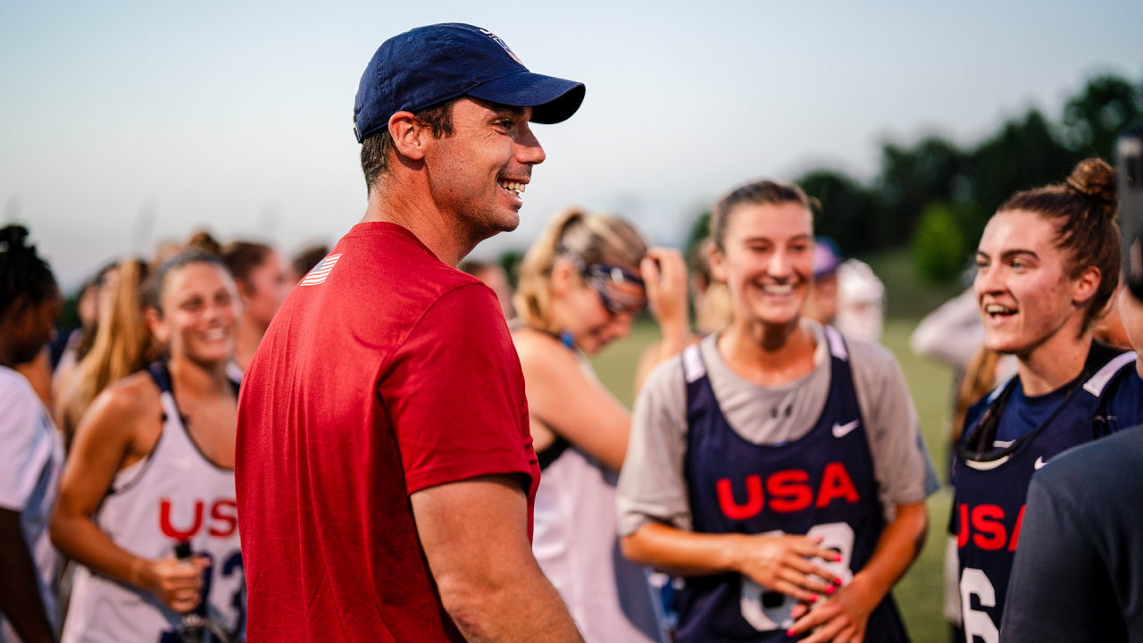 U.S. Women's U20 National Team assistant coach Tim McCormack during a June training camp at USA Lacrosse headquarters in Sparks, Md.