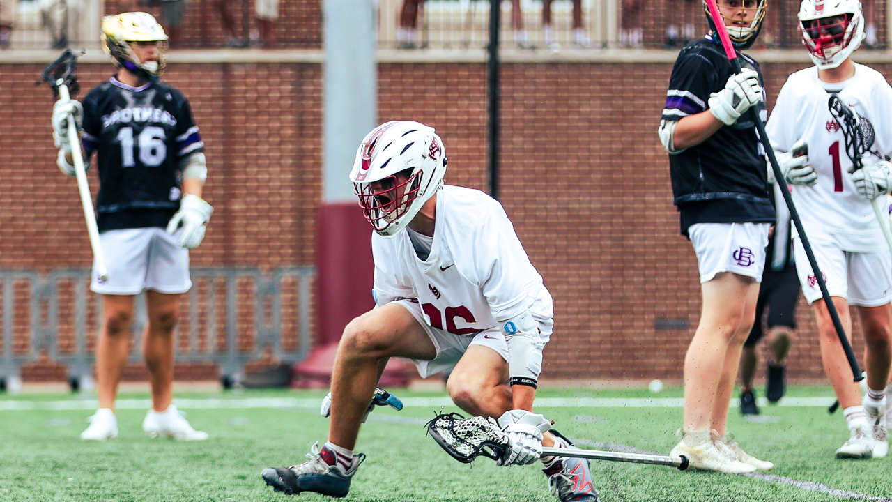 File photo of Montgomery Bell (Tenn.) lacrosse player Cade Sturdivant celebrating a goal