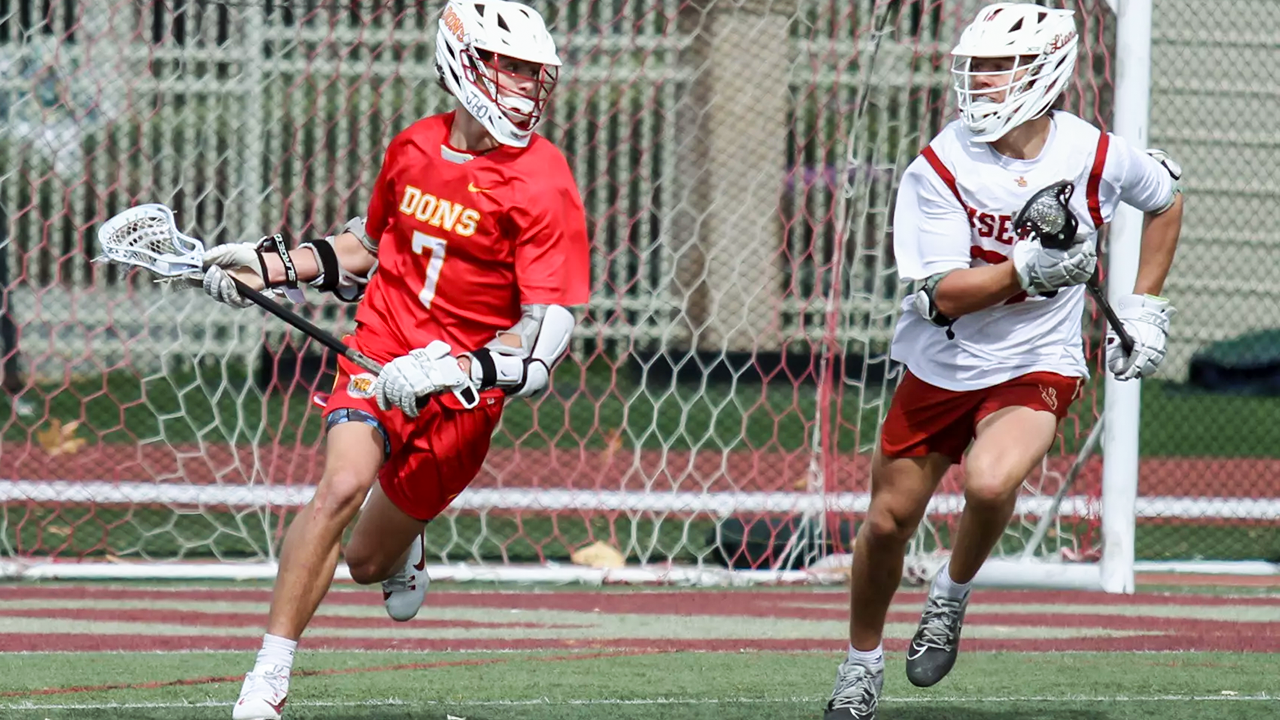 Action image from Cathedral Catholic (Calif.) vs. JSerra (Calif.) in high school boys' lacrosse