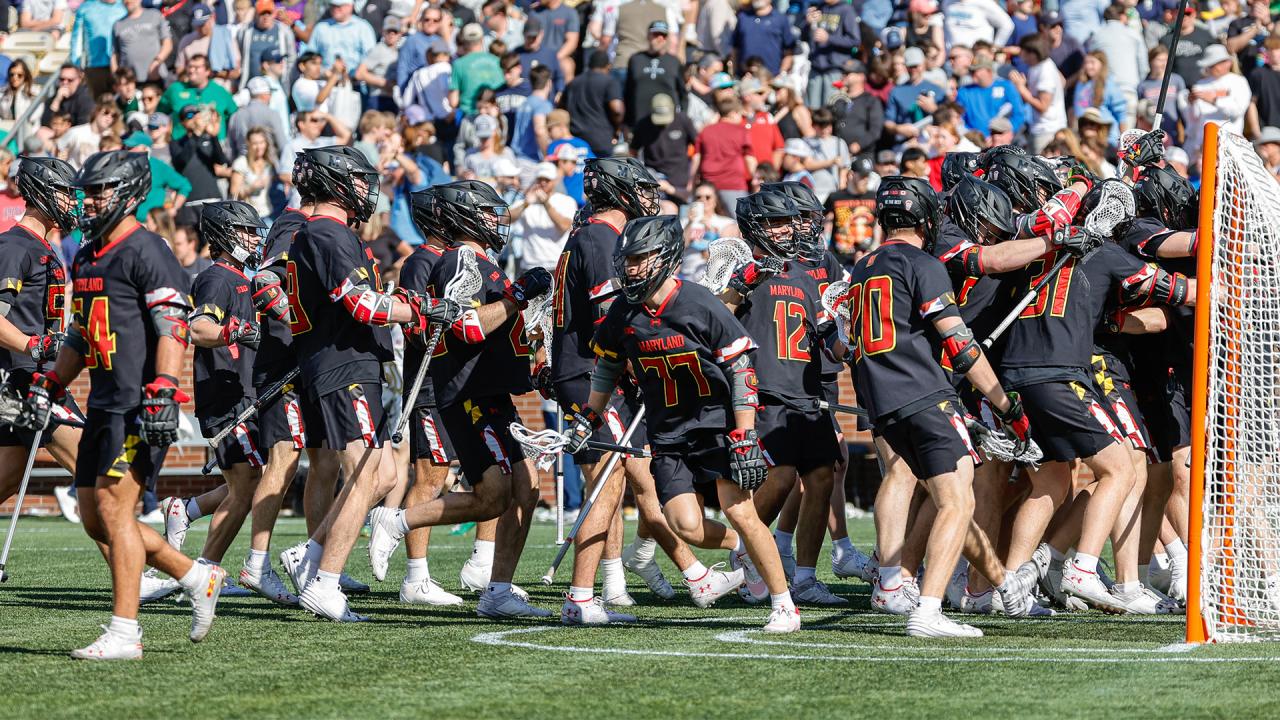 Maryland men's lacrosse celebrates