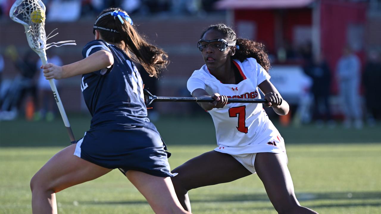 A McDonogh girls' lacrosse defender