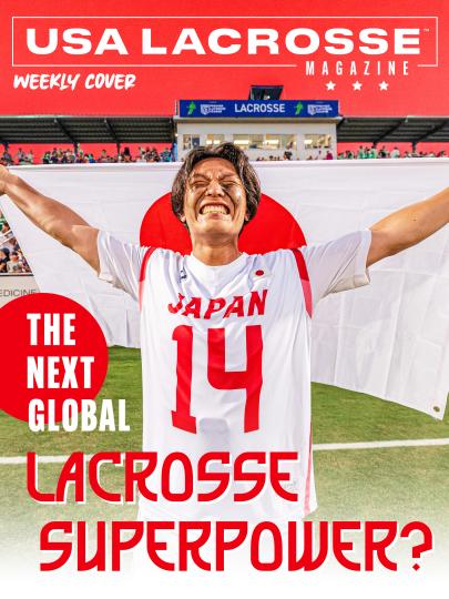 Weekly Cover depicting Japan's Hiroki Kanaya celebrating with the Japanese flag after a bronze medal performance at The World Games 2022 in Birmingham, Ala.